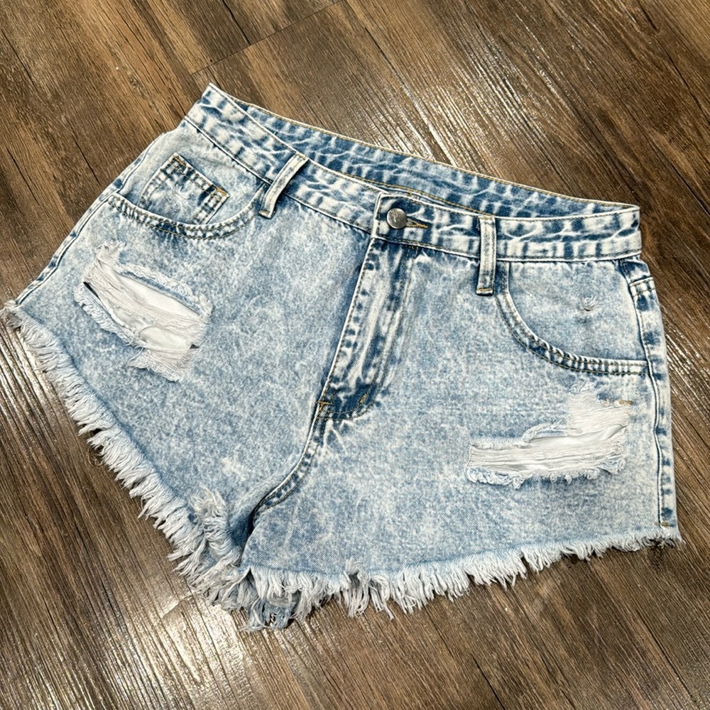 Distress Jean Shorts